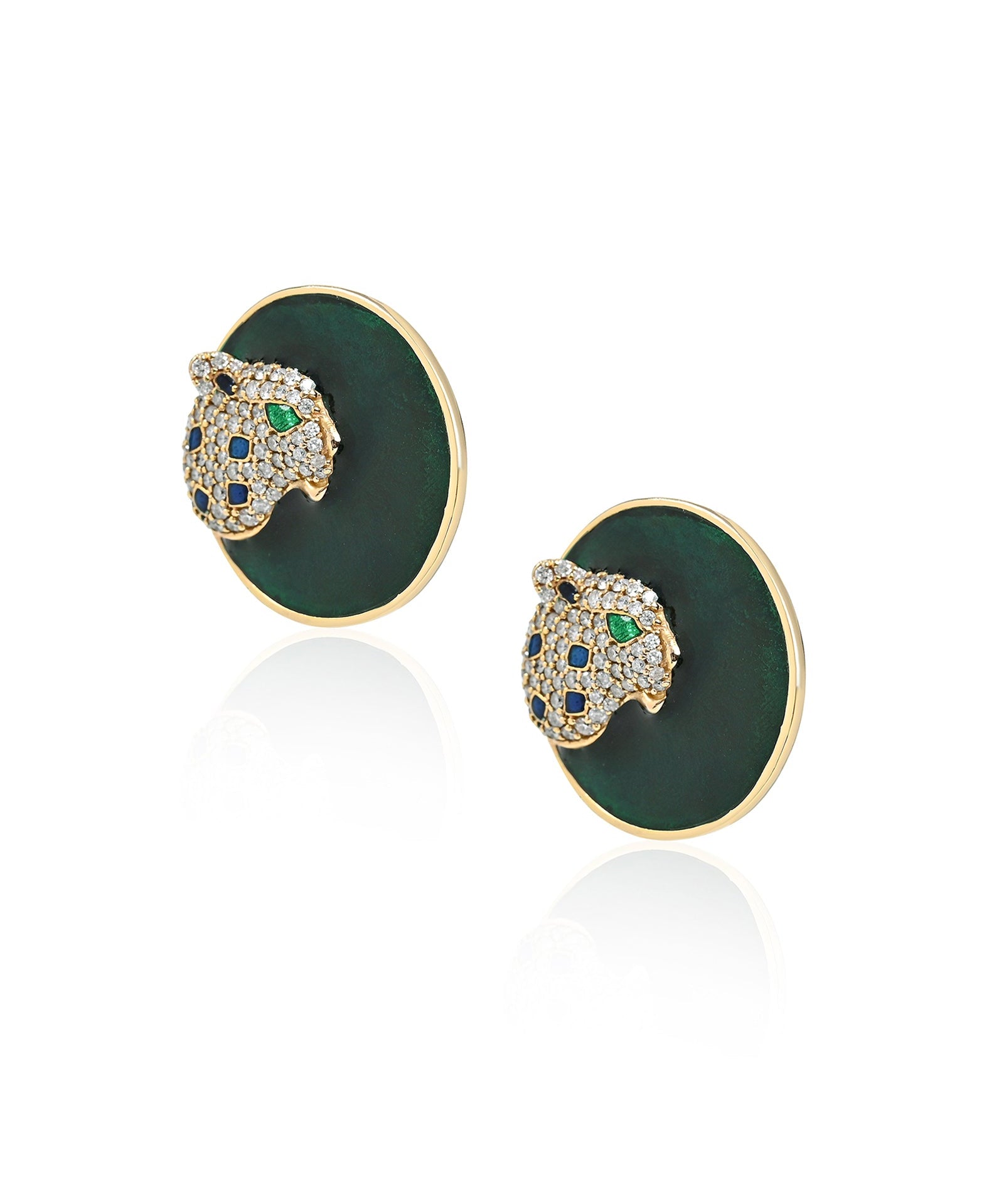 On The Hunt Earrings (Green) | AMARIS JEWELS | Fine Jewelry 