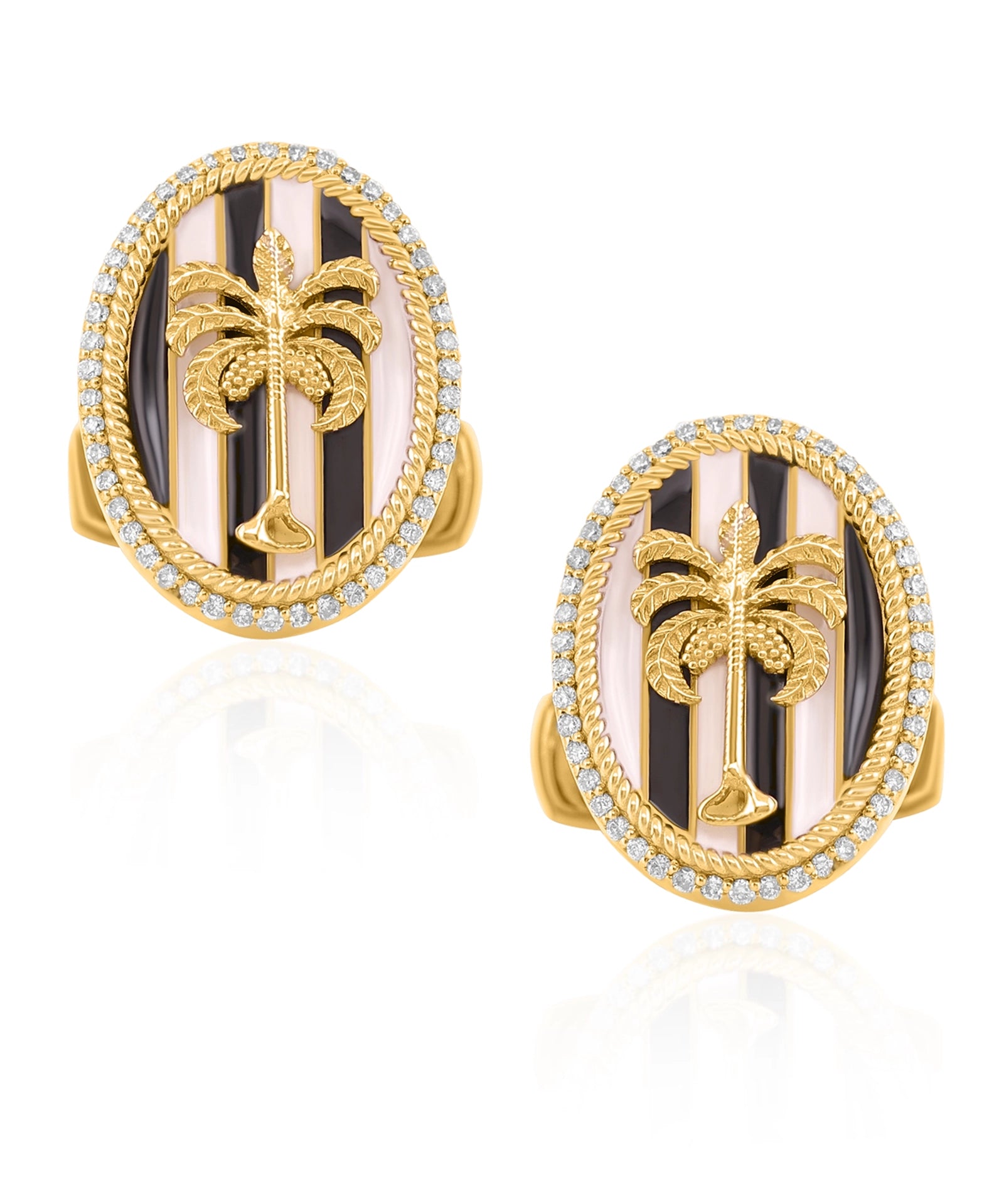 Palm Crest Cufflinks | AMARIS JEWELS | Fine Jewelry 