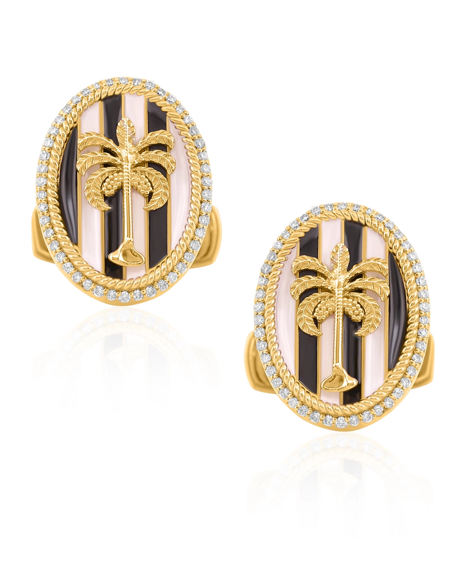 Palm Crest Cufflinks | AMARIS JEWELS | Fine Jewelry 