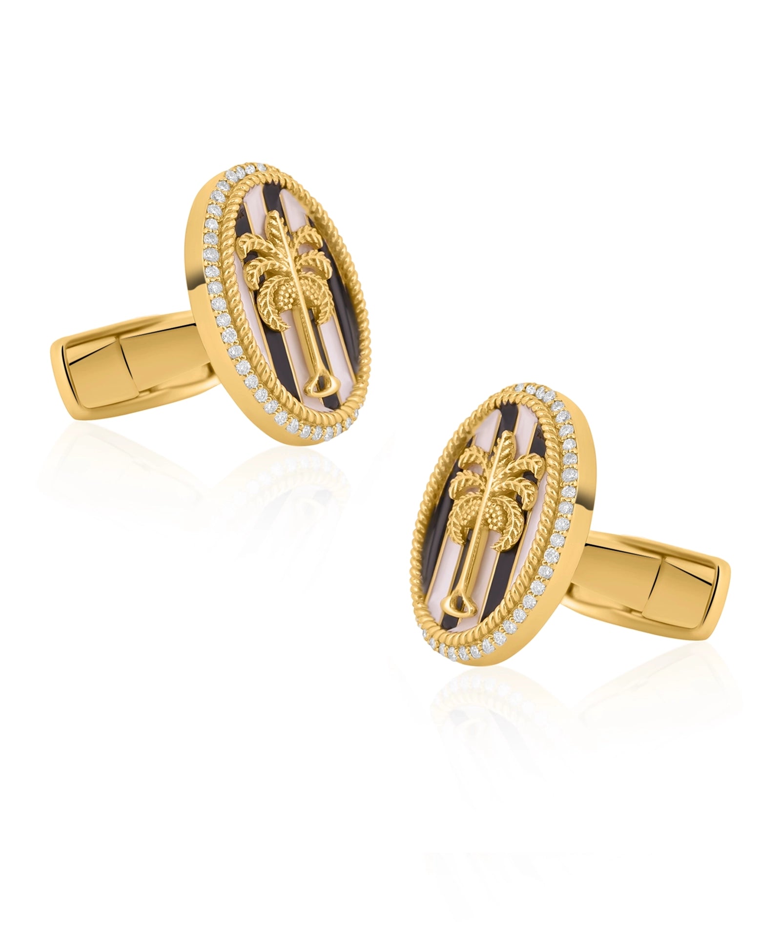 Palm Crest Cufflinks | AMARIS JEWELS | Fine Jewelry 