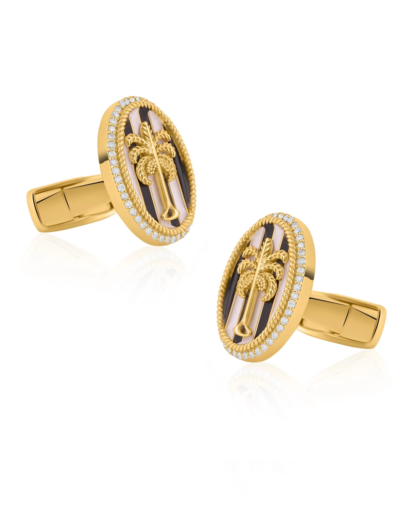 Palm Crest Cufflinks | AMARIS JEWELS | Fine Jewelry 