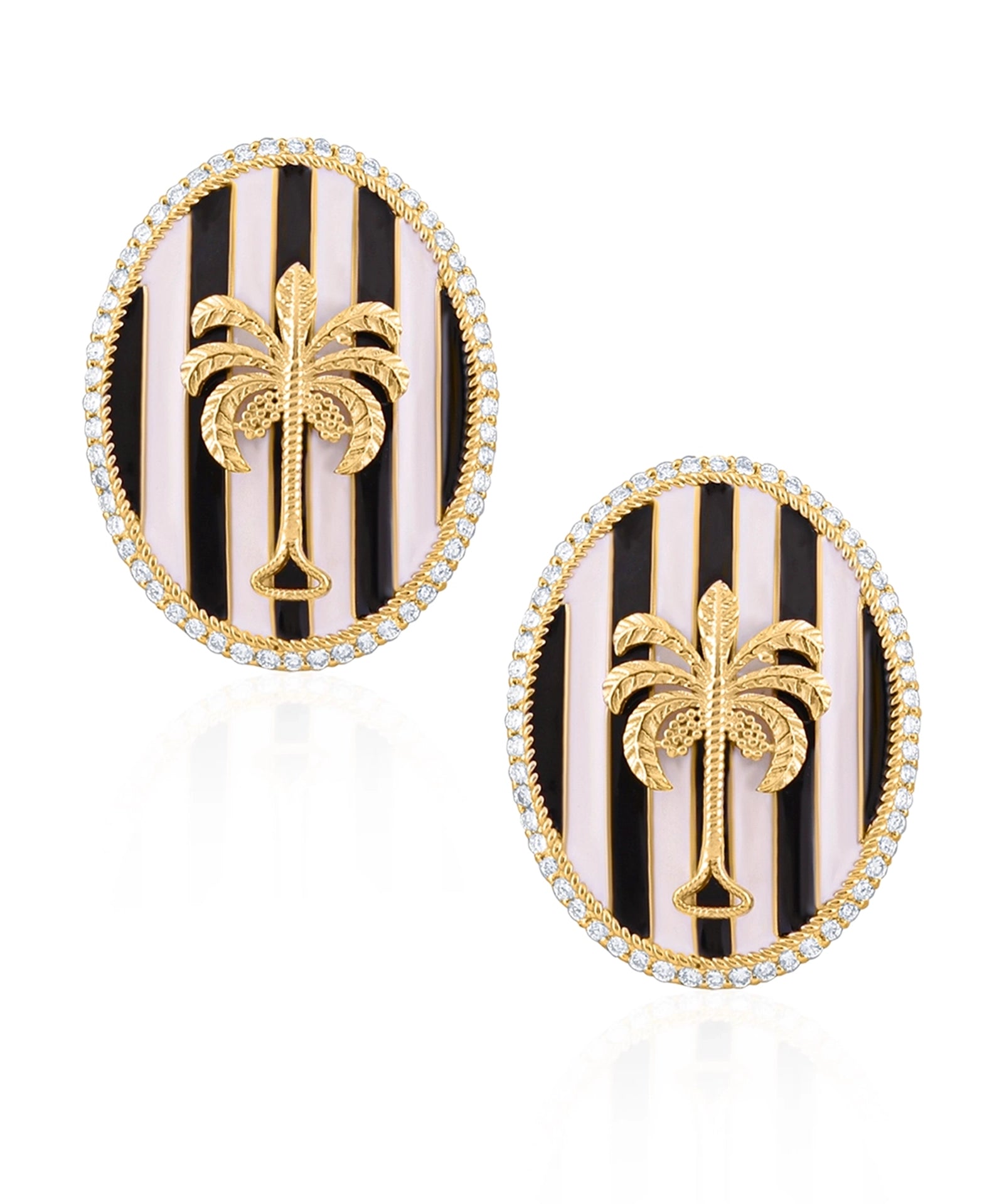 Palm Crest Studs | AMARIS JEWELS | Fine Jewelry 