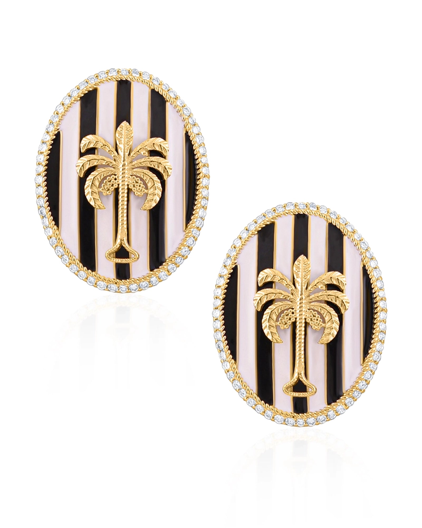 Palm Crest Studs | AMARIS JEWELS | Fine Jewelry 