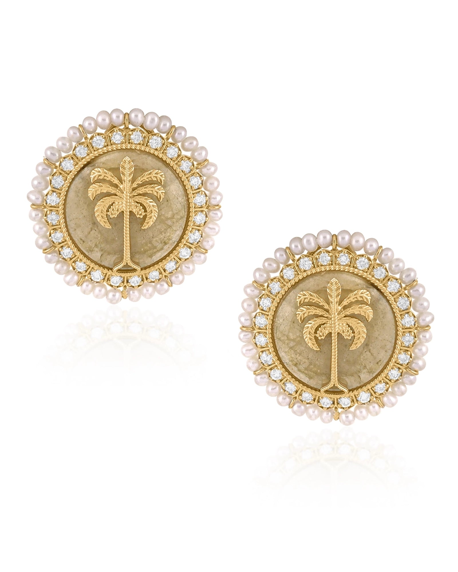 Palm Hour Studs | AMARIS JEWELS | Fine Jewelry 