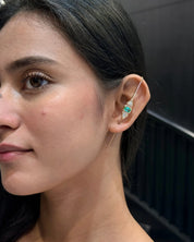 Pause Emerald Ear Bars | AMARIS JEWELS | Fine Jewelry