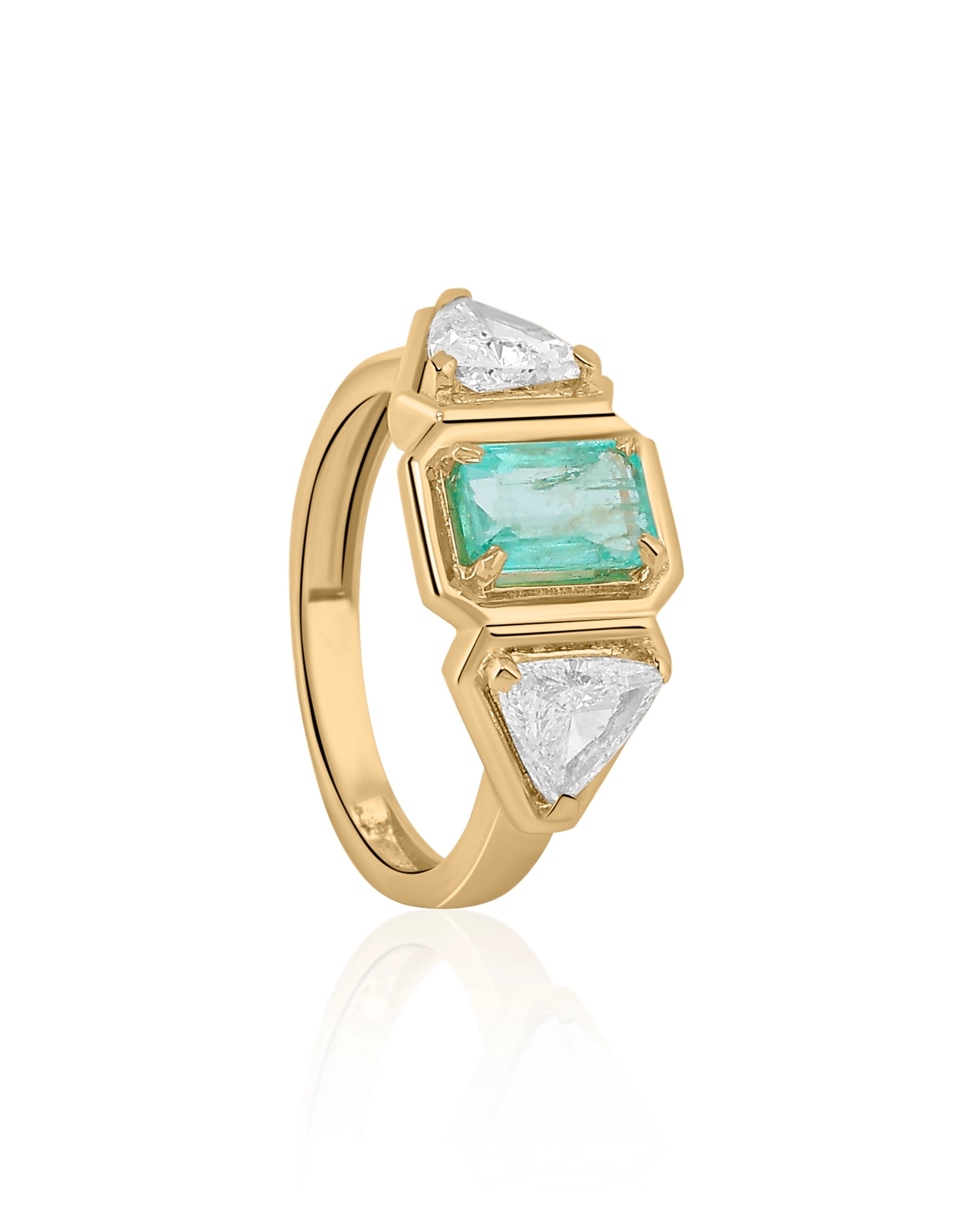 Pause Emerald Axis Ring