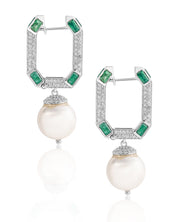 Pearl Box Hoops | AMARIS JEWELS | Fine Jewelry 