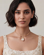 Pearl Drop Torque | AMARIS JEWELS | Fine Jewelry 