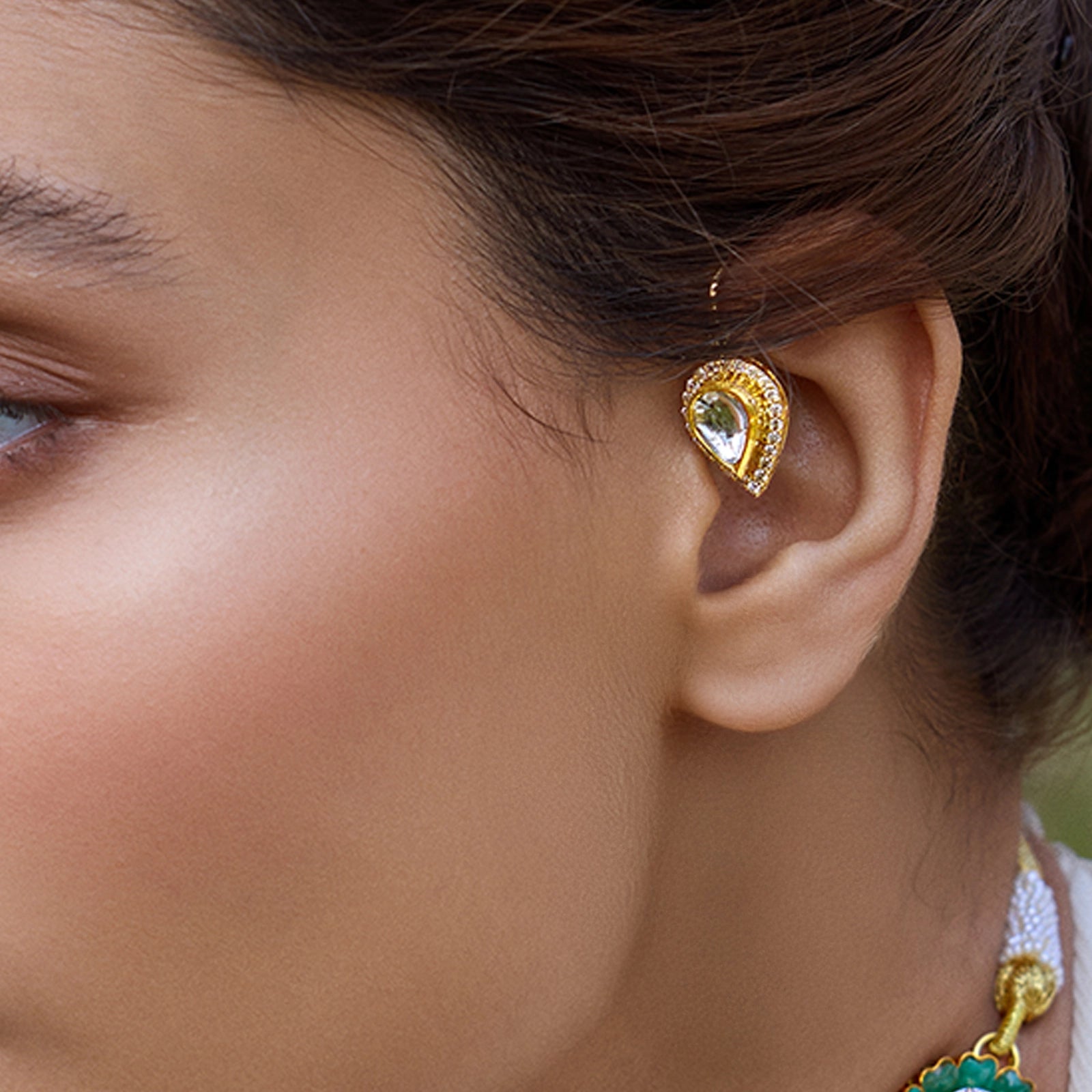 Polki Connecter Earrings | AMARIS JEWELS | Fine Jewelry 
