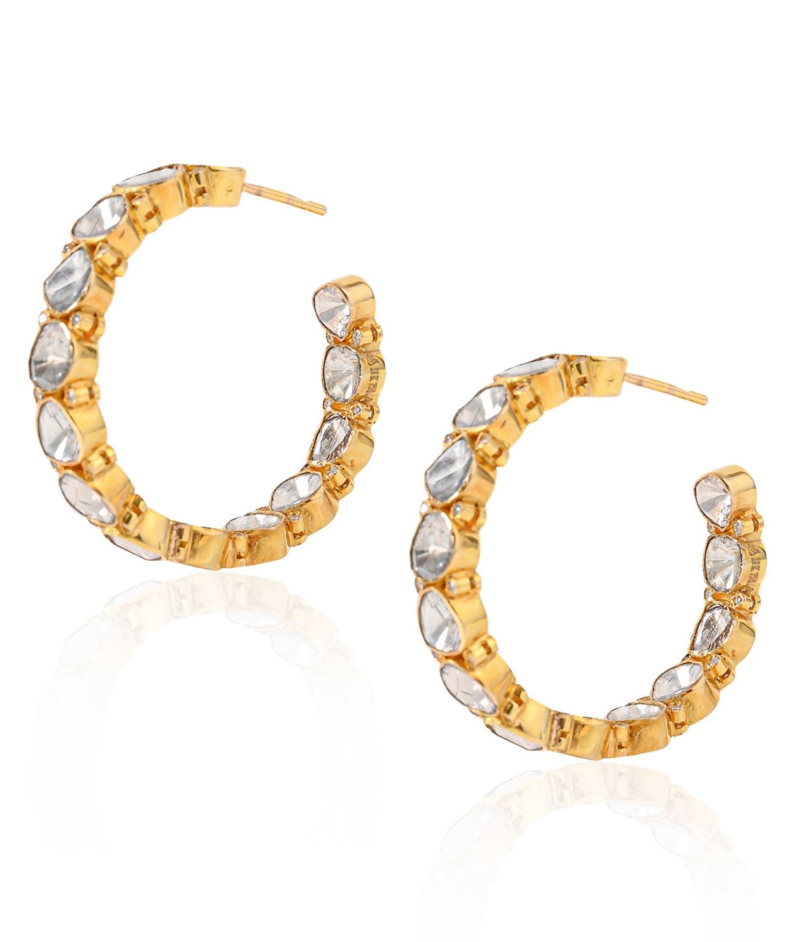 Polki Power Hoops | AMARIS JEWELS | Fine Jewelry 