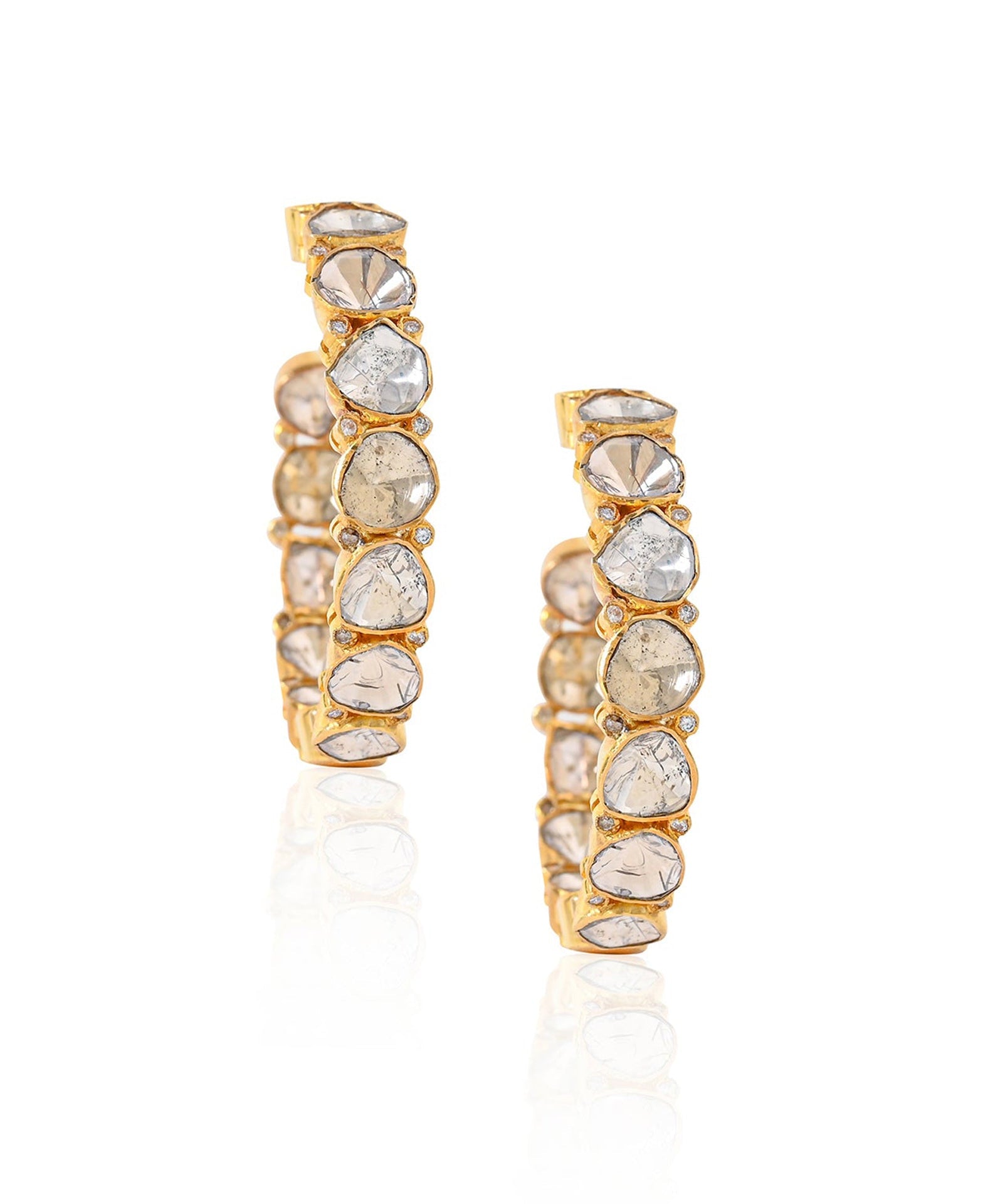 Polki Power Hoops | AMARIS JEWELS | Fine Jewelry 