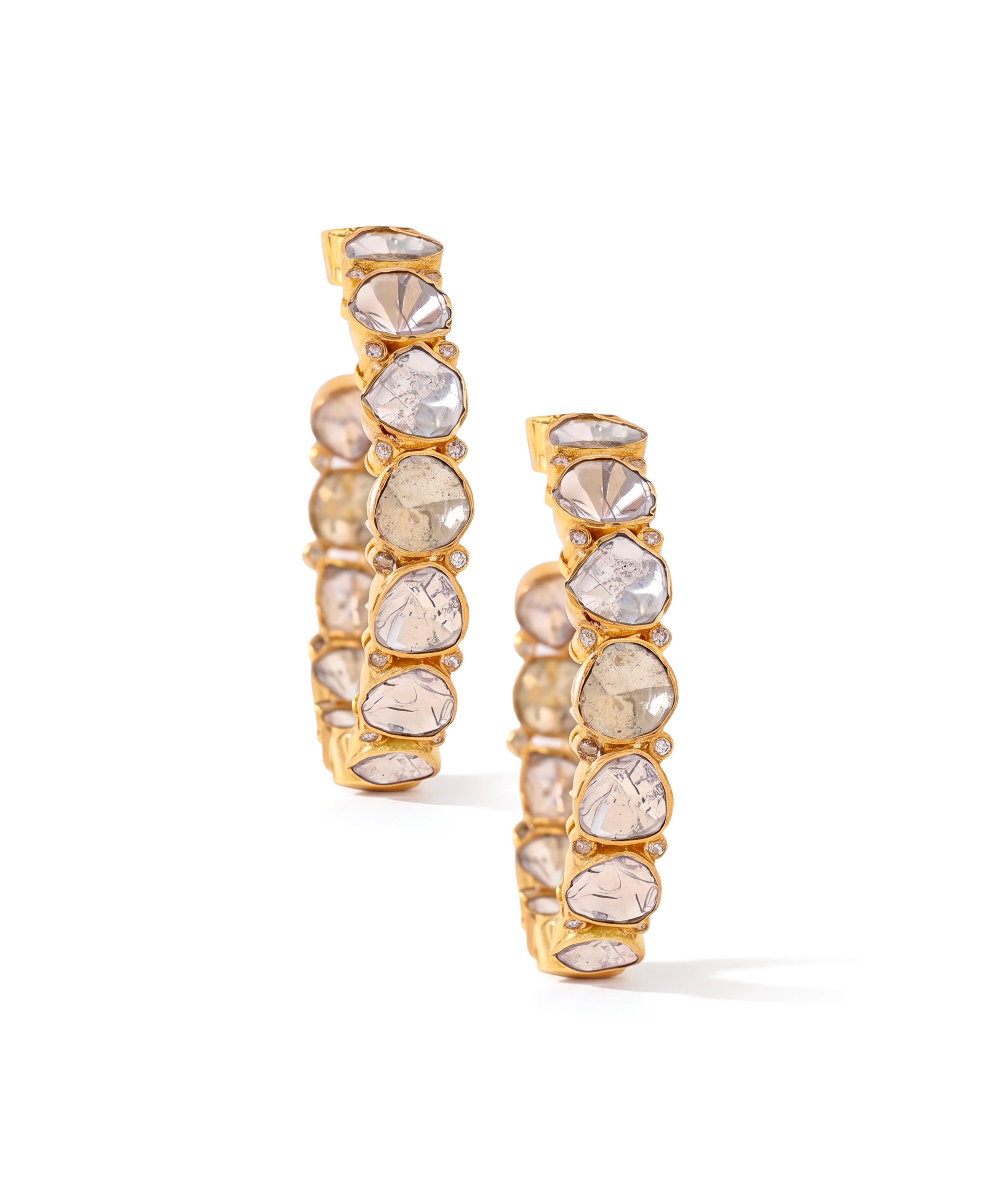 Polki Power Hoops | AMARIS JEWELS | Fine Jewelry