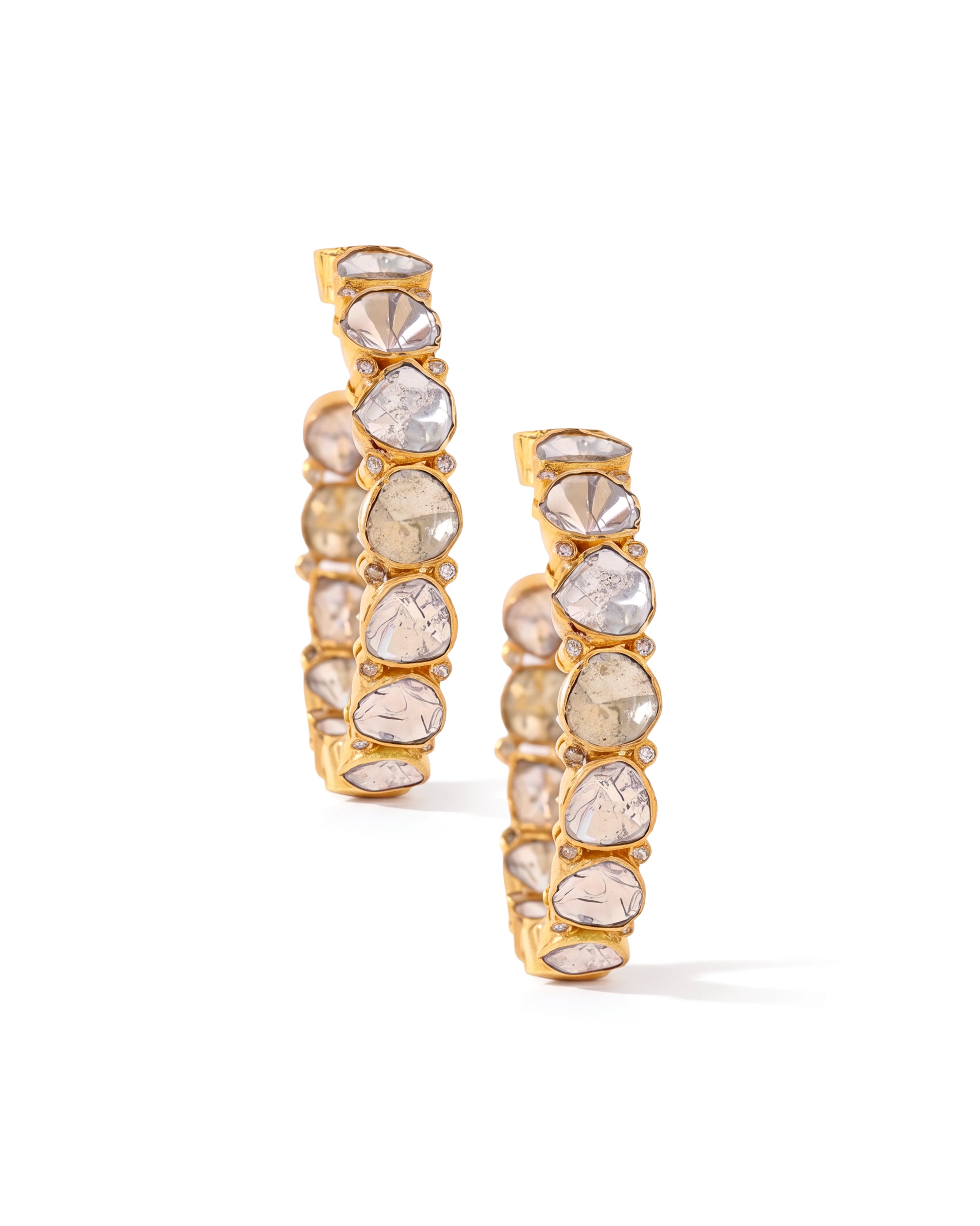 Polki Power Hoops | AMARIS JEWELS | Fine Jewelry