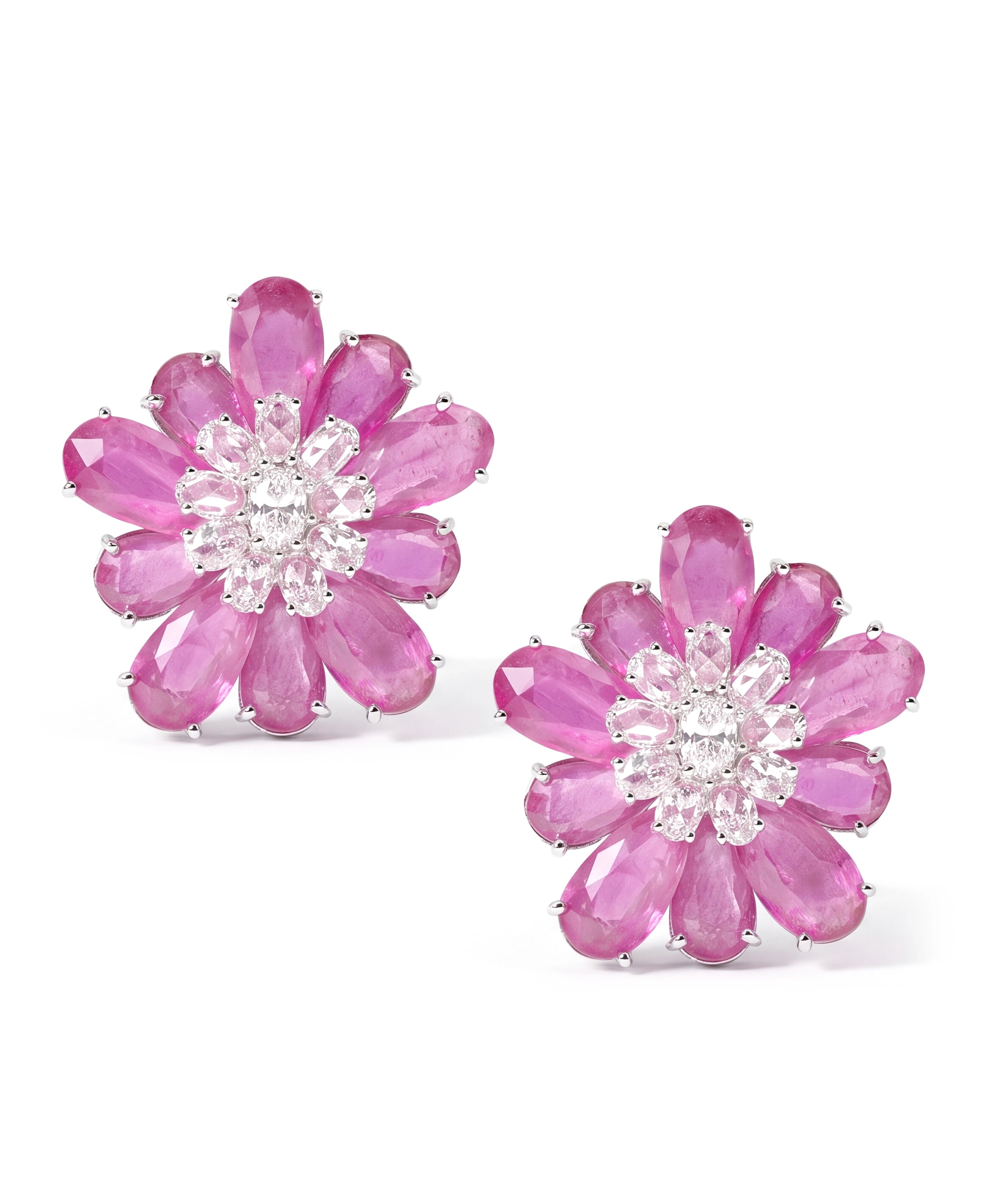 Ruby Daisy Earrings | AMARIS JEWELS | Fine Jewelry
