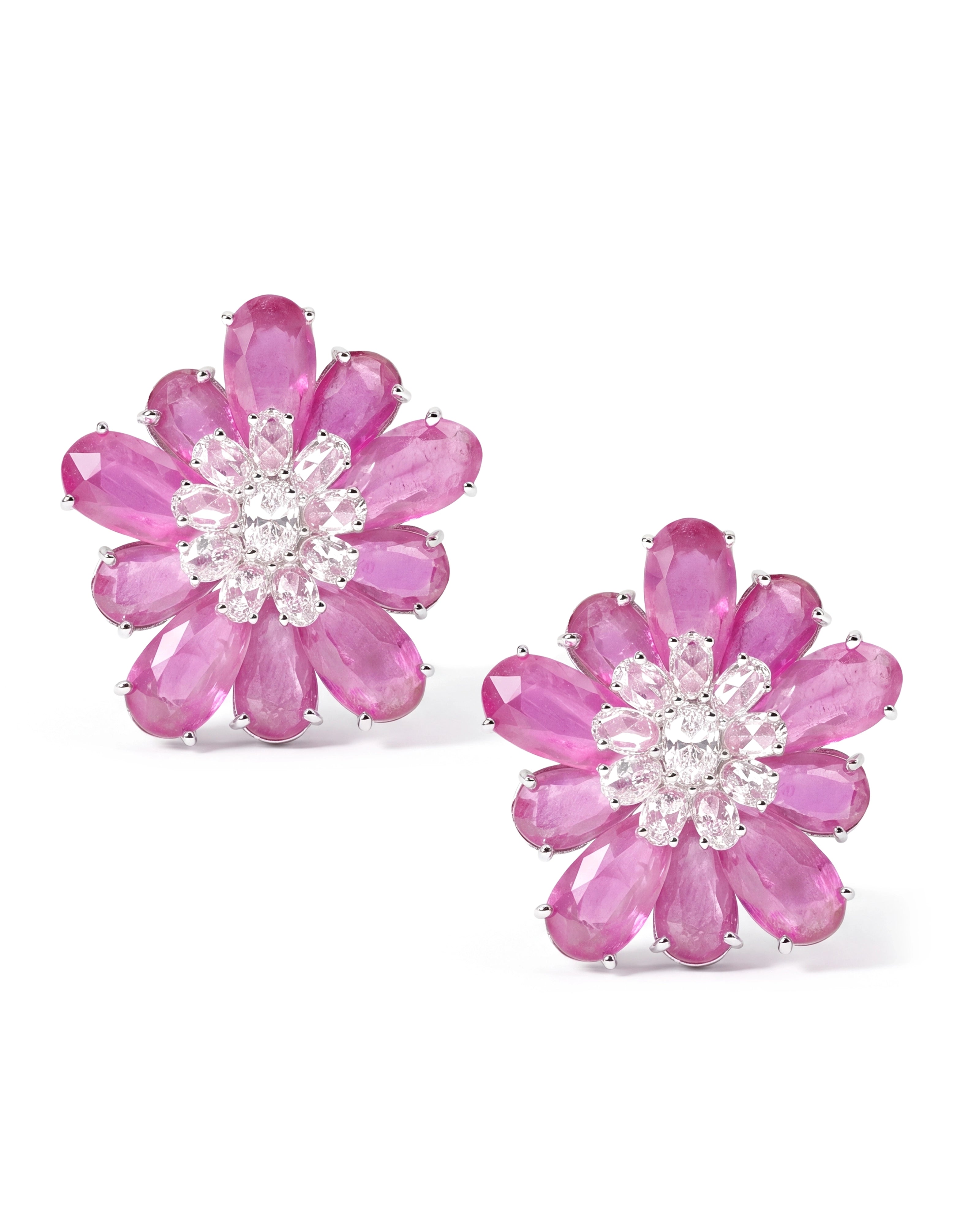 Ruby Daisy Earrings