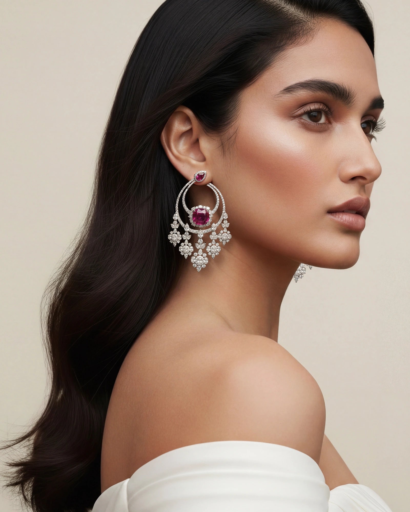 Ruby Eclipse Earrings | AMARIS JEWELS | Fine Jewelry 