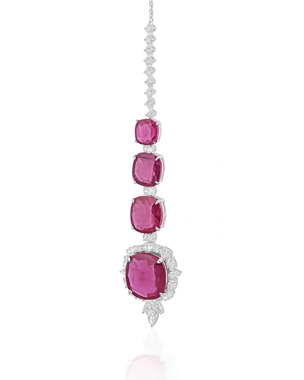 Ruby Eclipse Maang tikka | AMARIS JEWELS | Fine Jewelry 