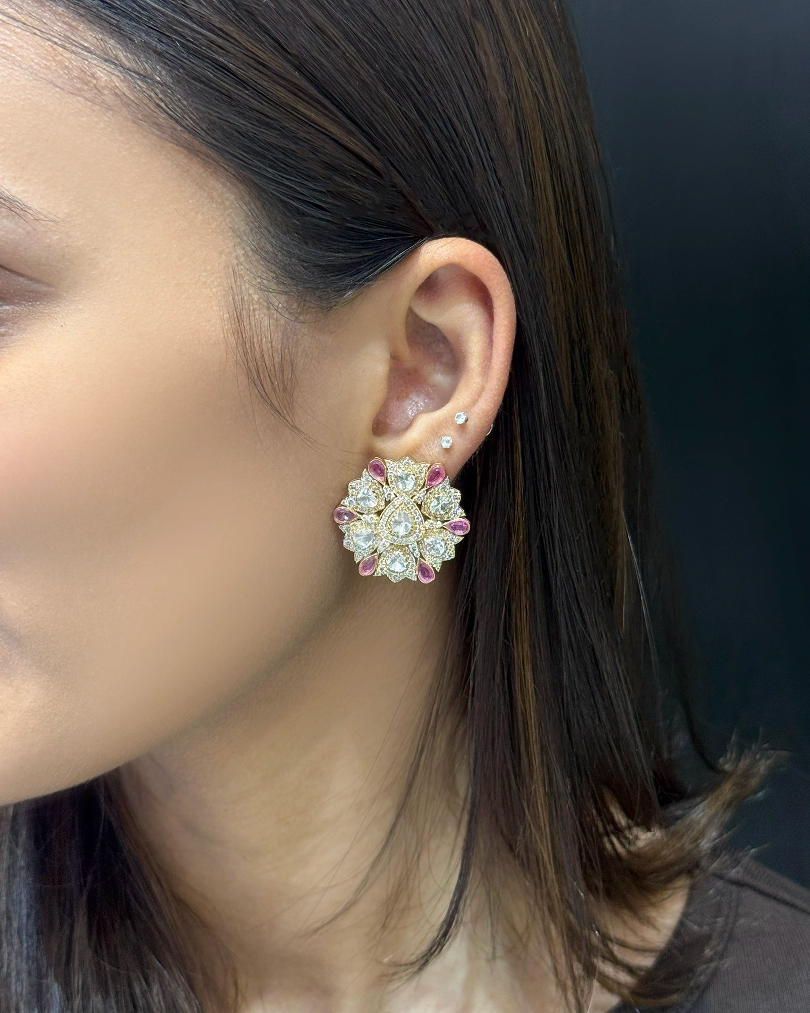 Ruby Fleur Earrings | AMARIS JEWELS | Fine Jewelry 