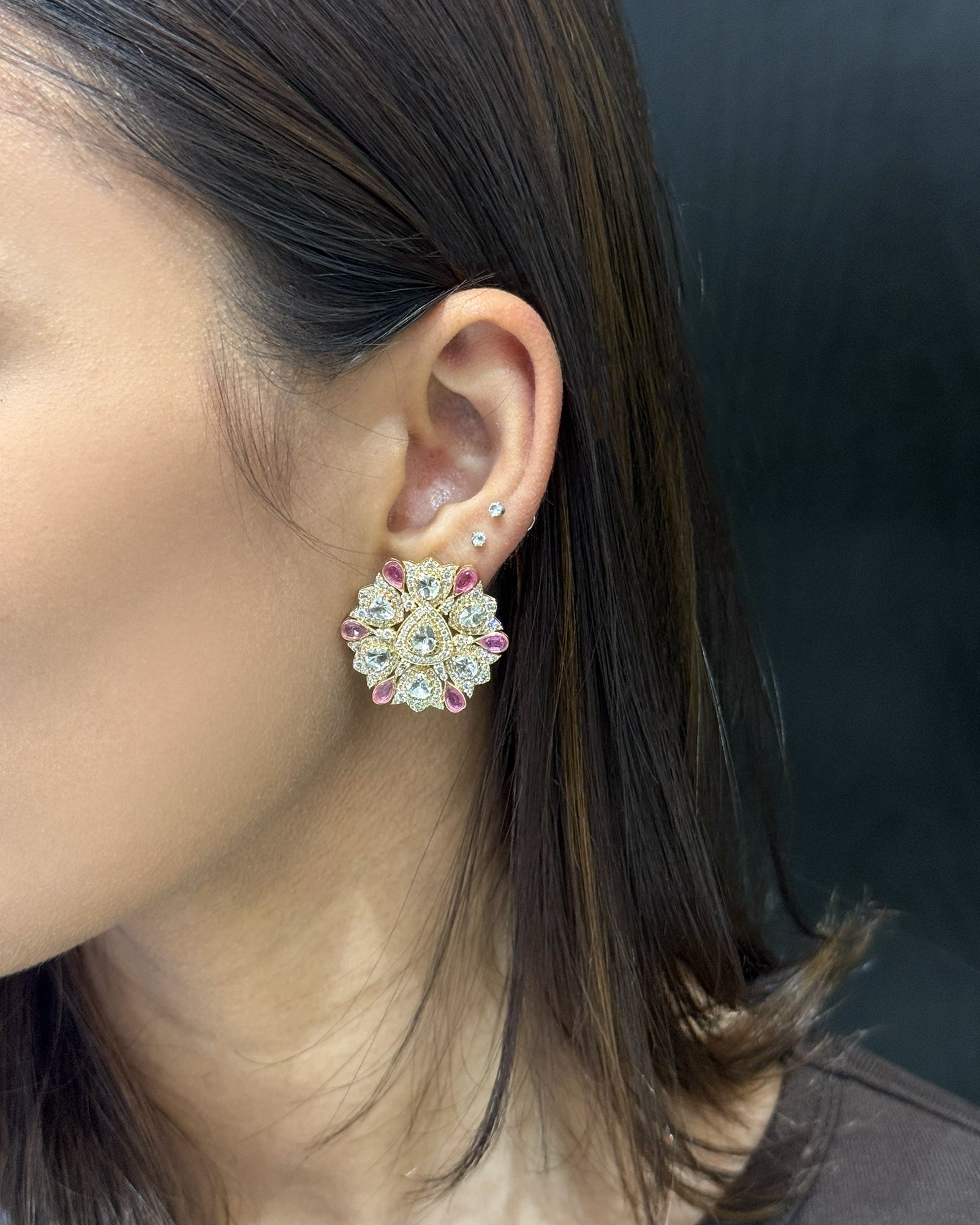 Ruby Fleur Earrings | AMARIS JEWELS | Fine Jewelry 