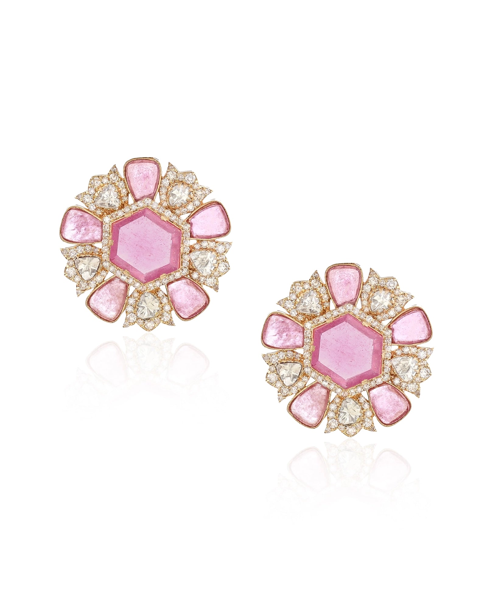Ruby Flora Earrings | AMARIS JEWELS | Fine Jewelry 