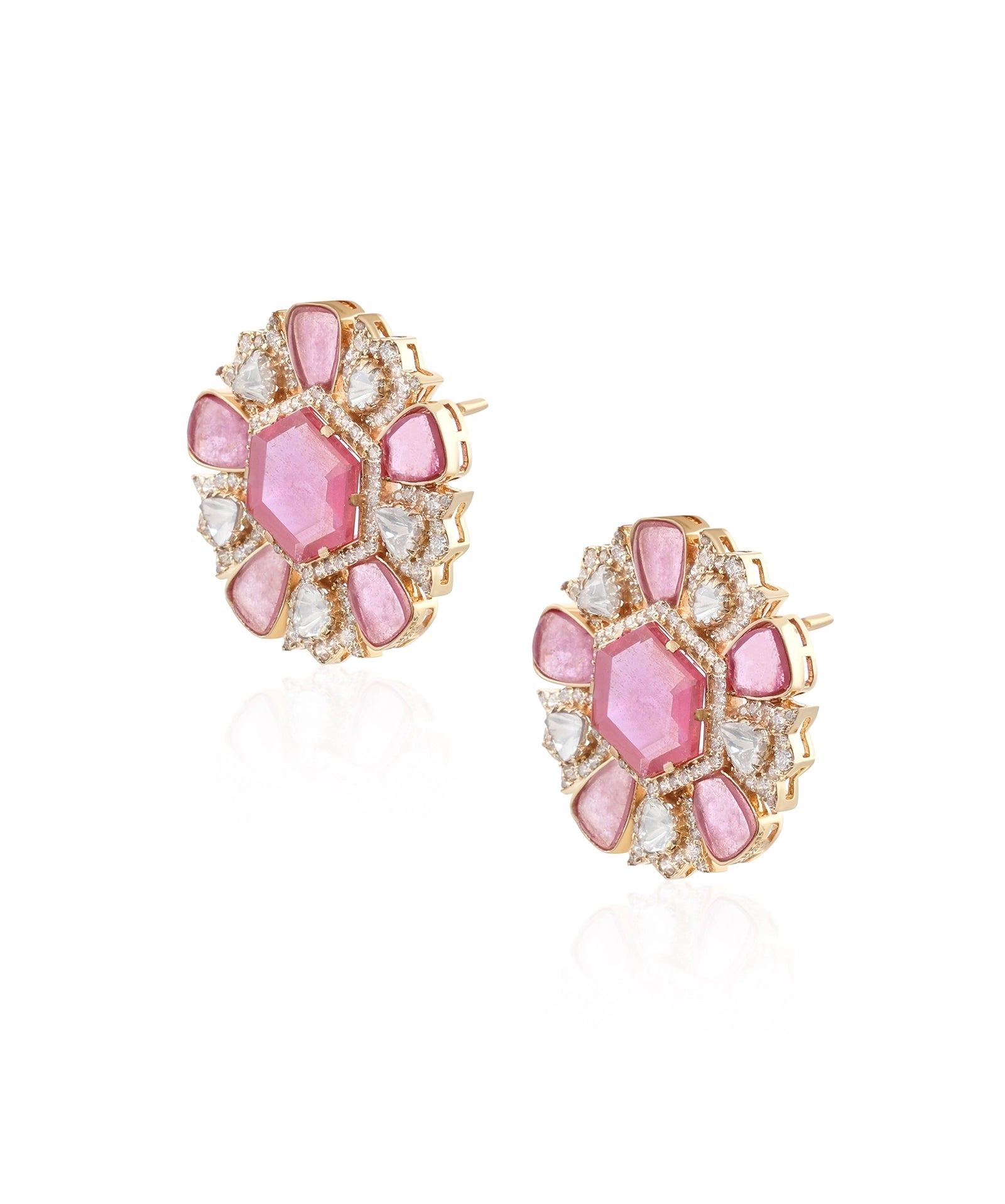 Ruby Flora Earrings | AMARIS JEWELS | Fine Jewelry 