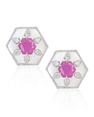 Ruby Glow Earrings