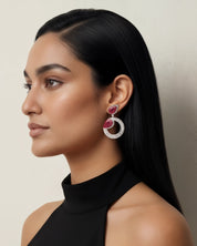 Ruby Halo Earrings | AMARIS JEWELS | Fine Jewelry 