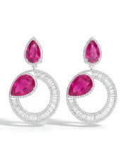 Ruby Halo Earrings | AMARIS JEWELS | Fine Jewelry
