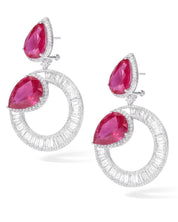 Ruby Halo Earrings | AMARIS JEWELS | Fine Jewelry