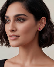 Ruby Leaf Earrings | AMARIS JEWELS | Fine Jewelry 