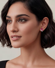 Ruby Leaf Earrings | AMARIS JEWELS | Fine Jewelry 