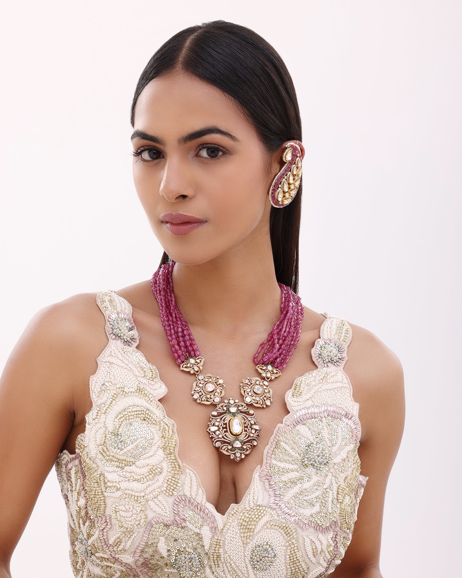 Ruby Paisley Ear Cuffs | AMARIS JEWELS | Fine Jewelry 