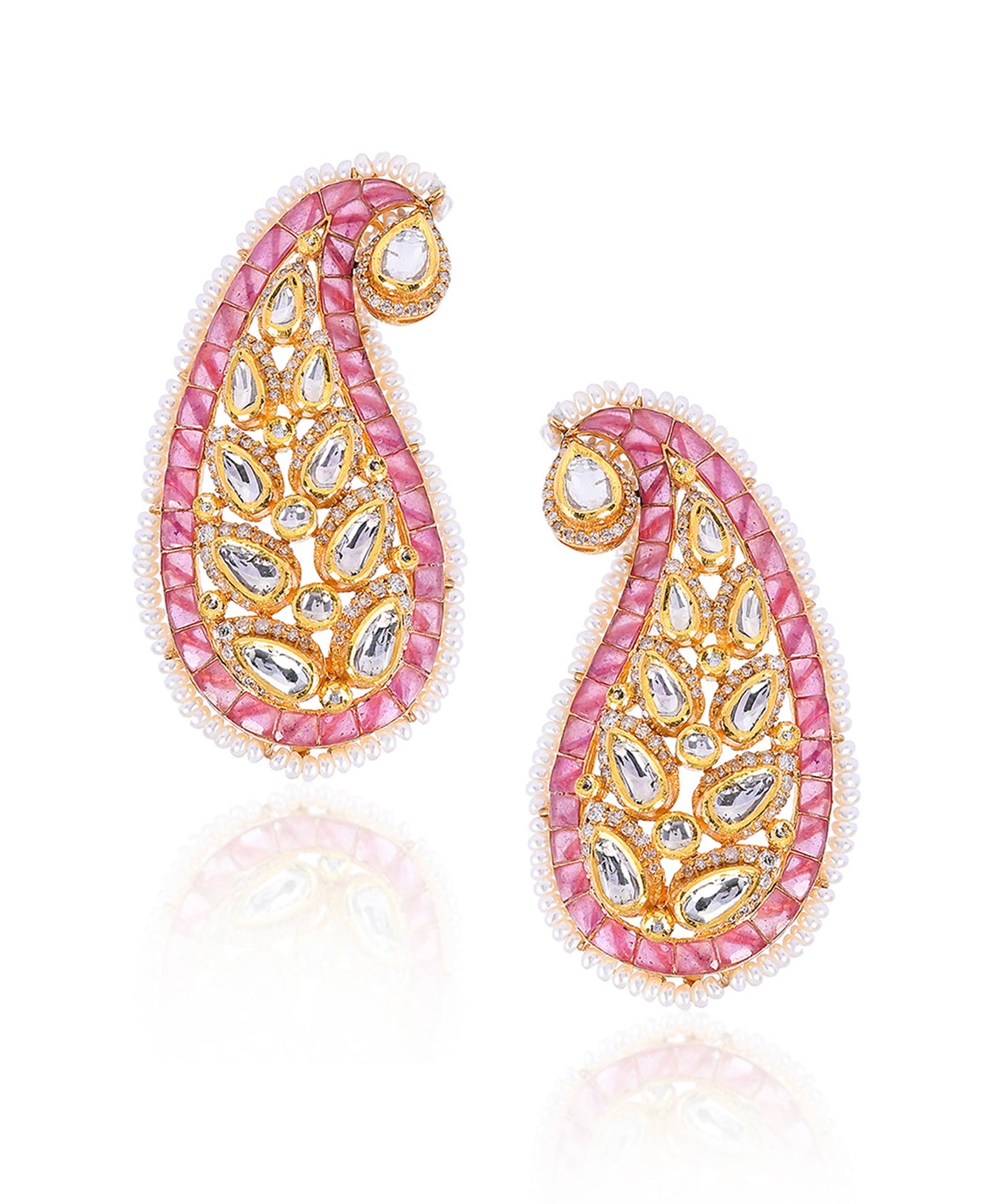 Ruby Paisley Ear Cuffs | AMARIS JEWELS | Fine Jewelry 