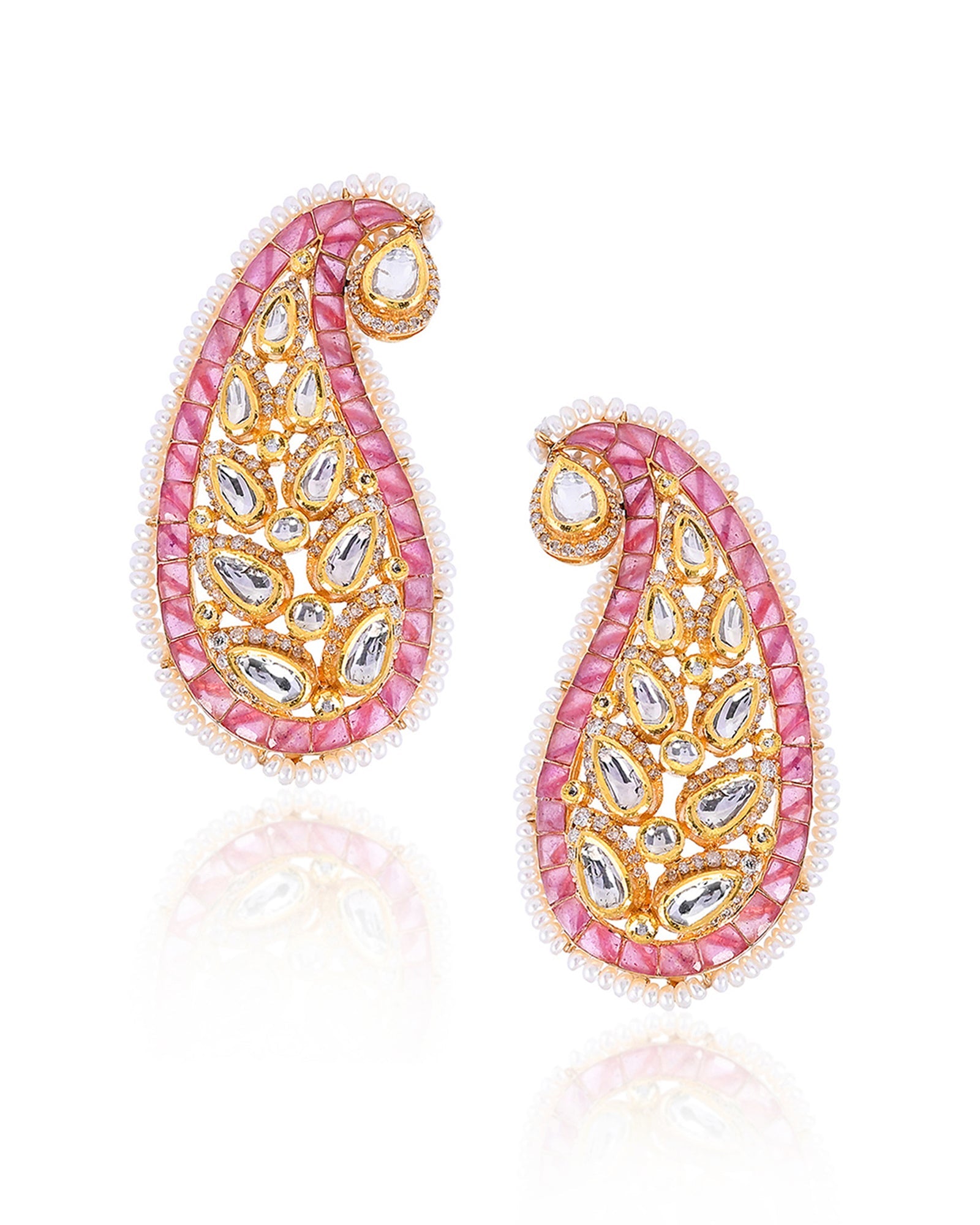 Ruby Paisley Ear Cuffs | AMARIS JEWELS | Fine Jewelry 