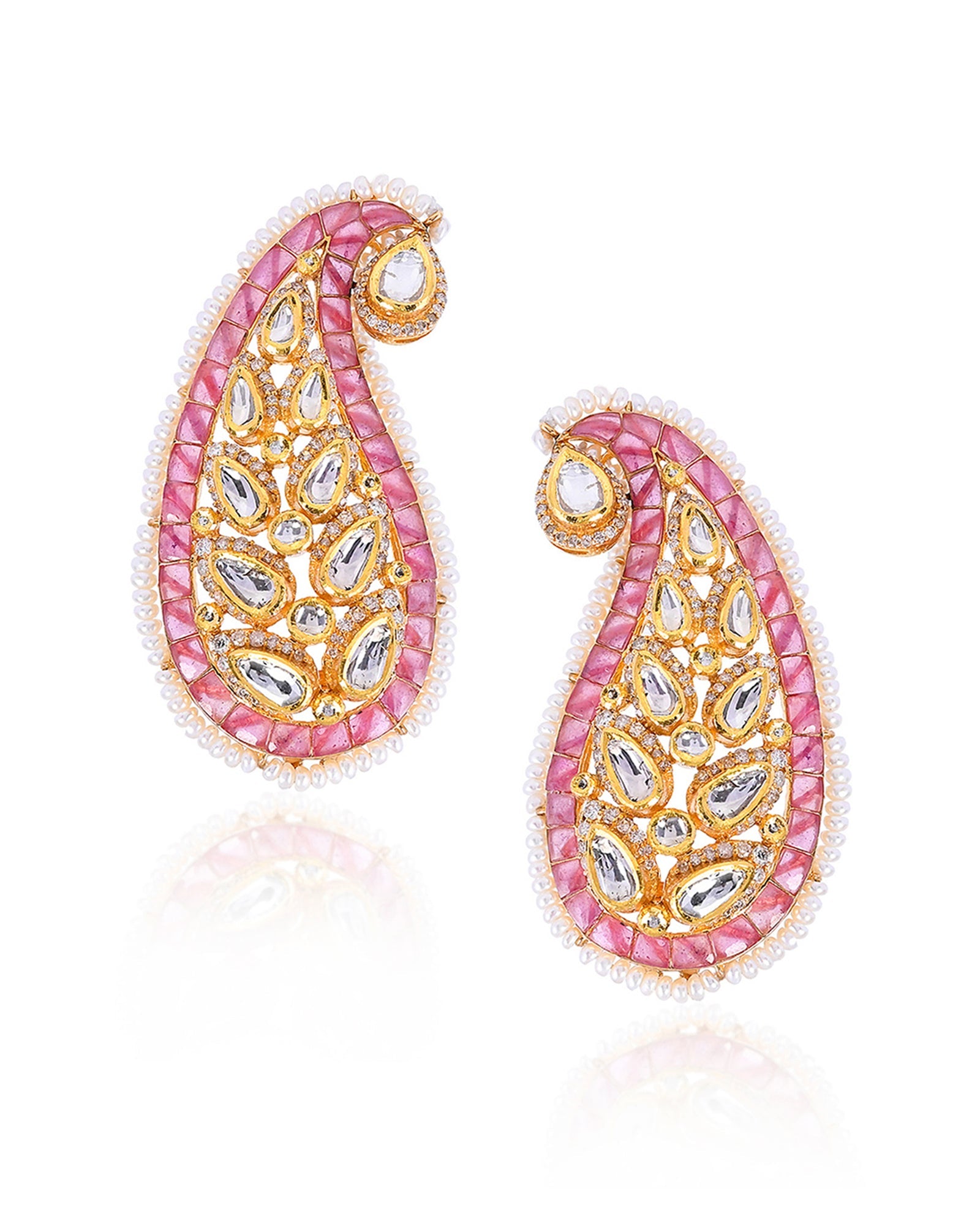 Ruby Paisley Ear Cuffs | AMARIS JEWELS | Fine Jewelry 