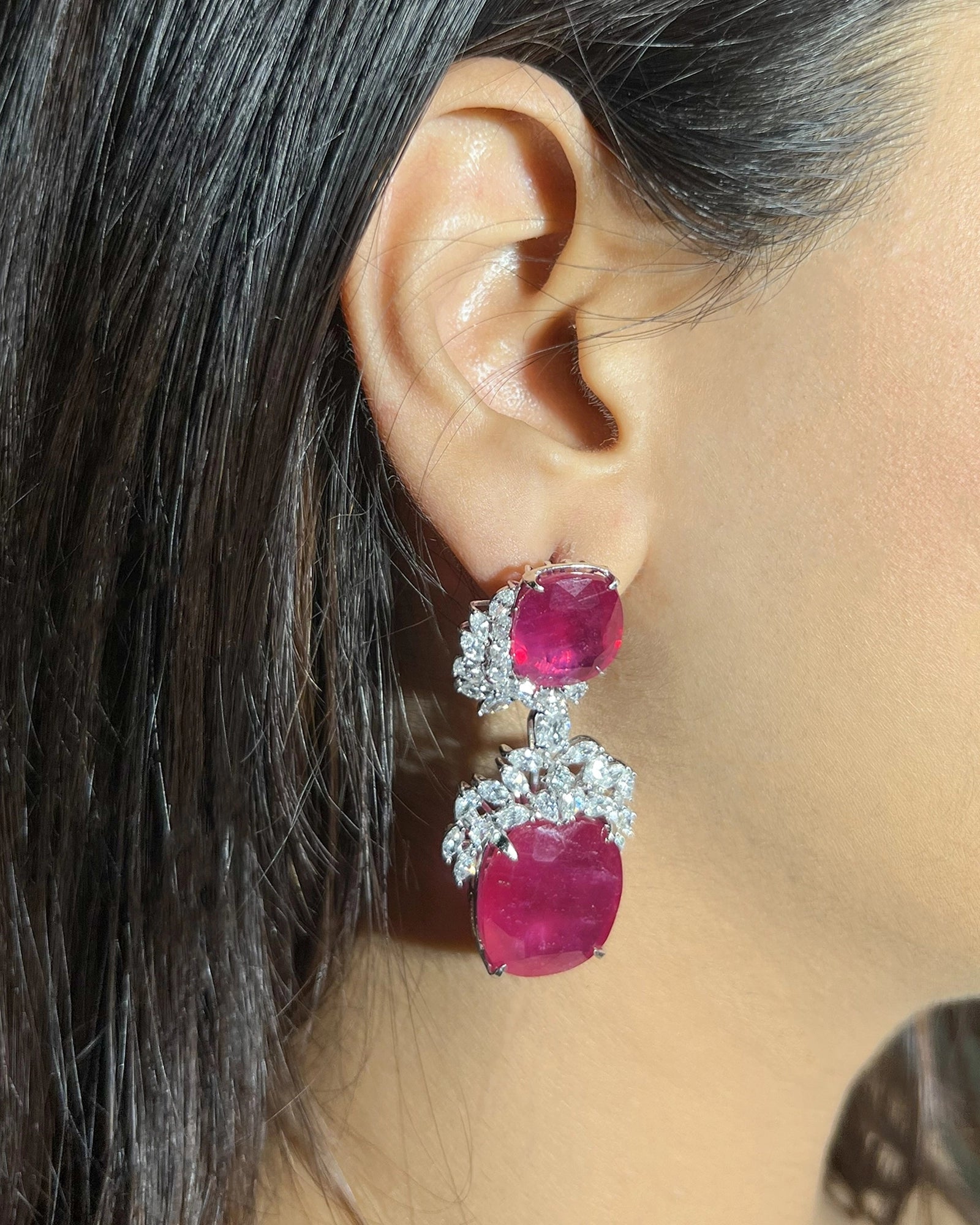 Ruby Rouge Earrings | AMARIS JEWELS | Fine Jewelry 
