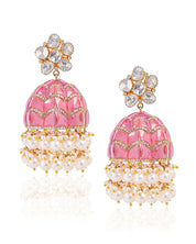 Ruby Swirl Jhumkas | AMARIS JEWELS | Fine Jewelry 