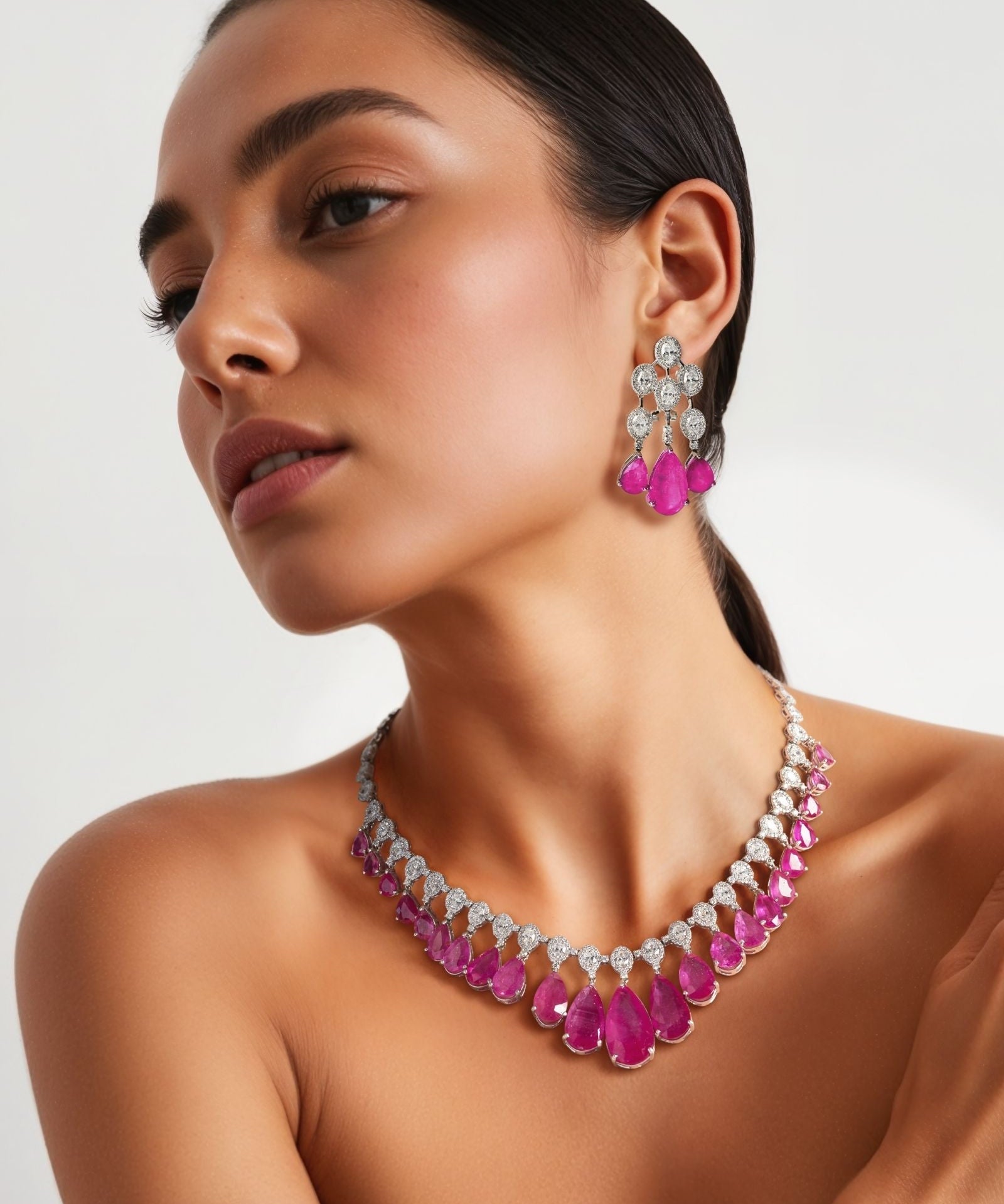 Ruby Waterfall Earrings | AMARIS JEWELS | Fine Jewelry 