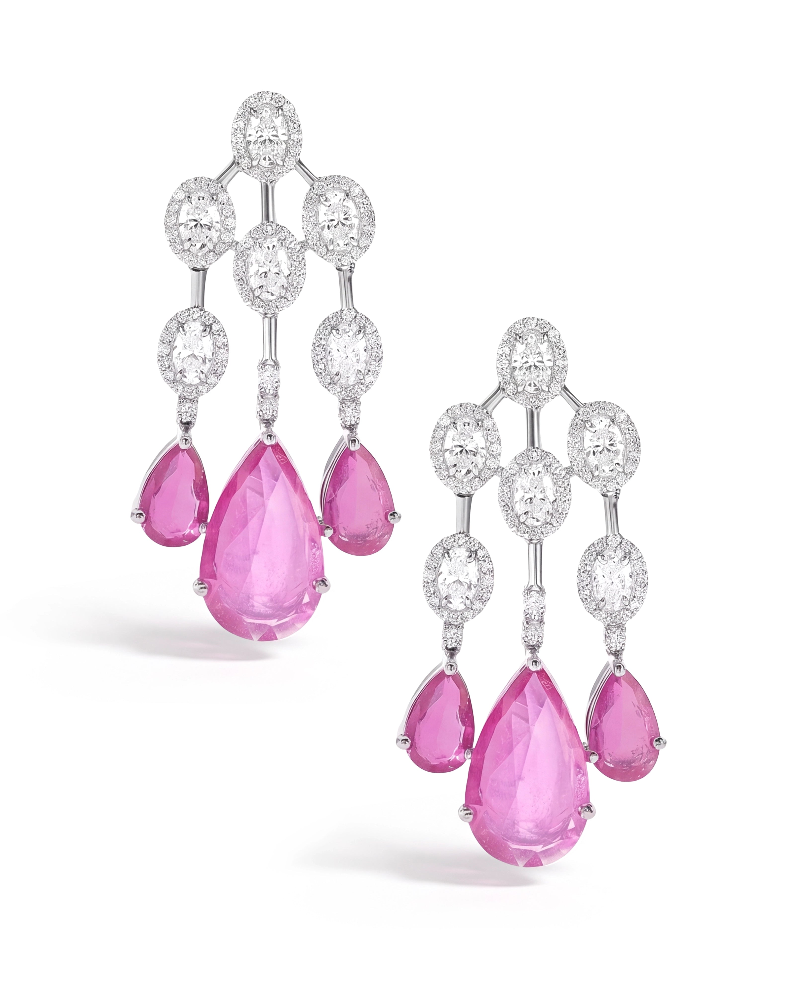 Ruby Waterfall Earrings