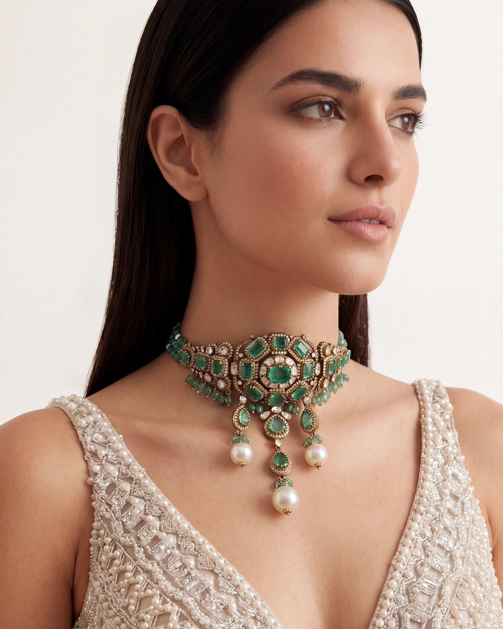 Emerald Durbar Choker