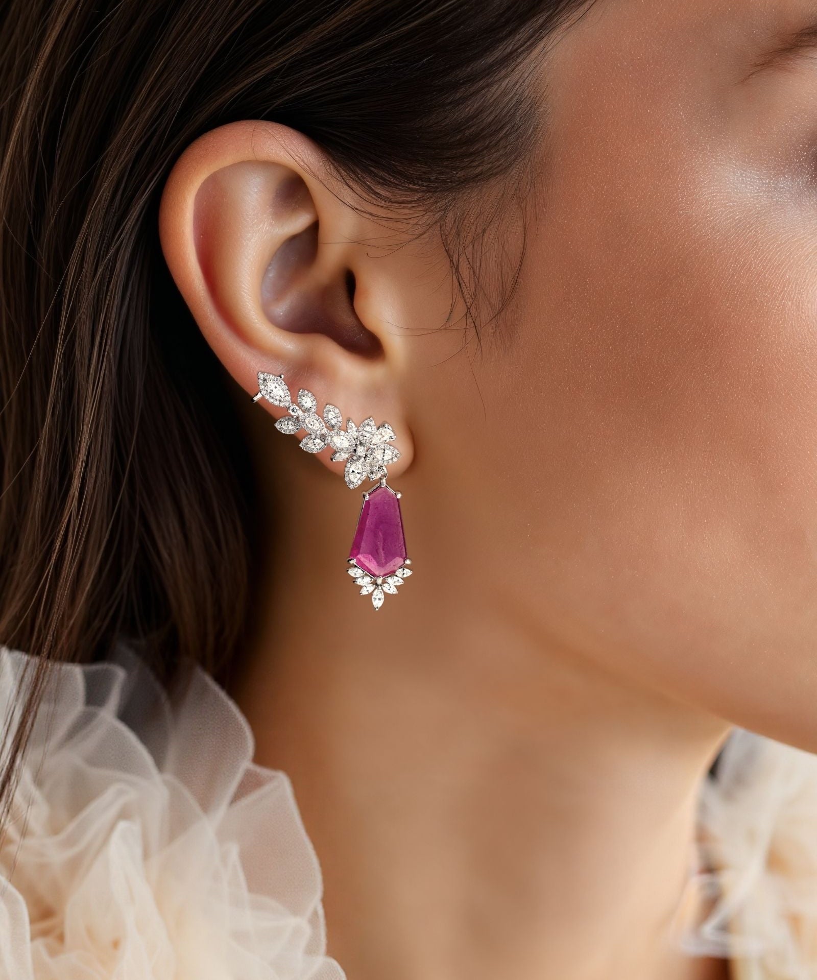 Scarlet Rouge Earrings | AMARIS JEWELS | Fine Jewelry 