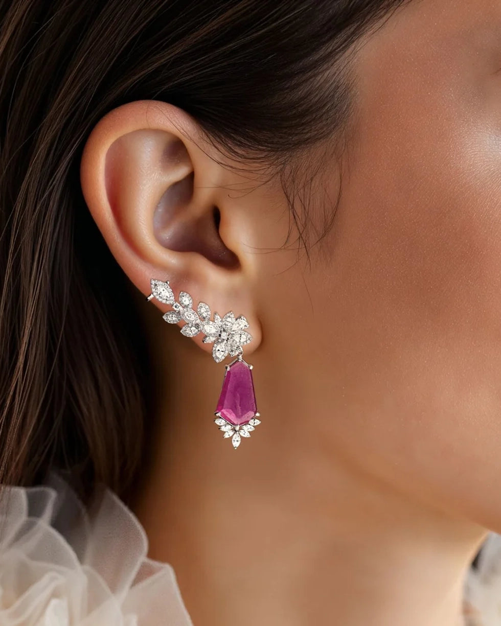 Scarlet Rouge Earrings | AMARIS JEWELS | Fine Jewelry 