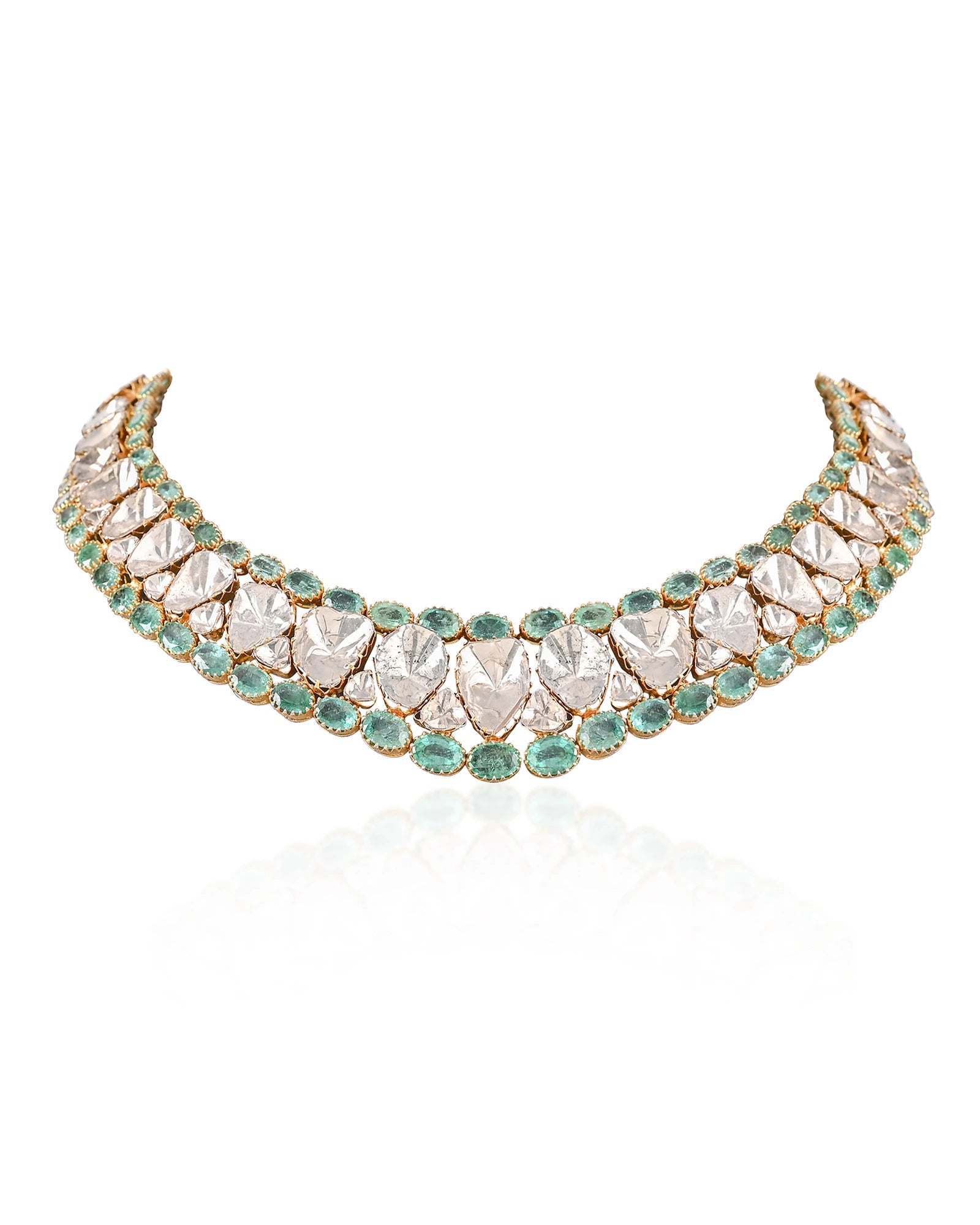 Sculpted Polki Necklace | AMARIS JEWELS | Fine Jewelry 