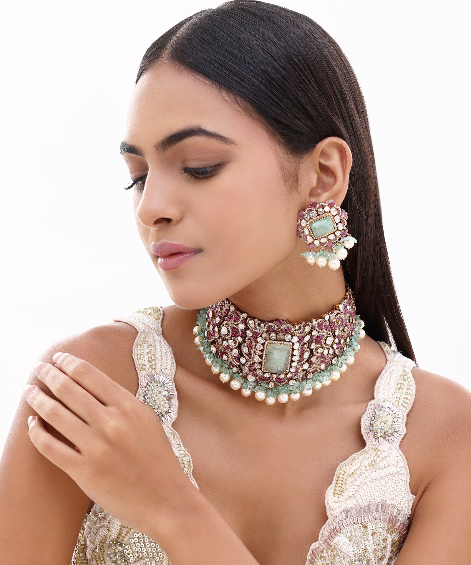 Sheesh Mahal Polki Earrings | AMARIS JEWELS | Fine Jewelry 