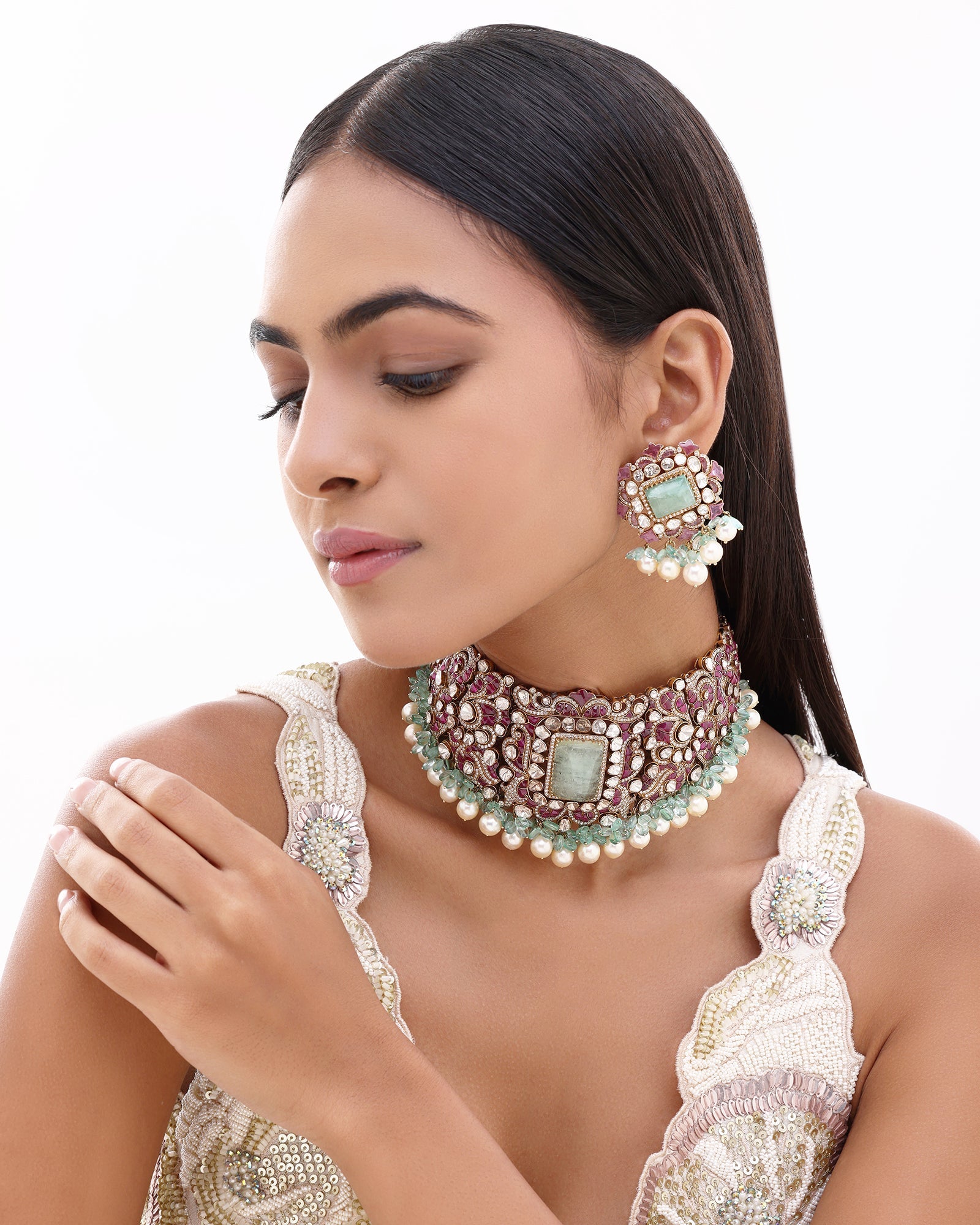 Sheesh Mahal Polki Choker | AMARIS JEWELS | Fine Jewelry 