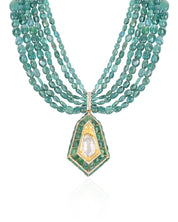 Shield It Emerald Necklace (Polki) | AMARIS JEWELS | Fine Jewelry 