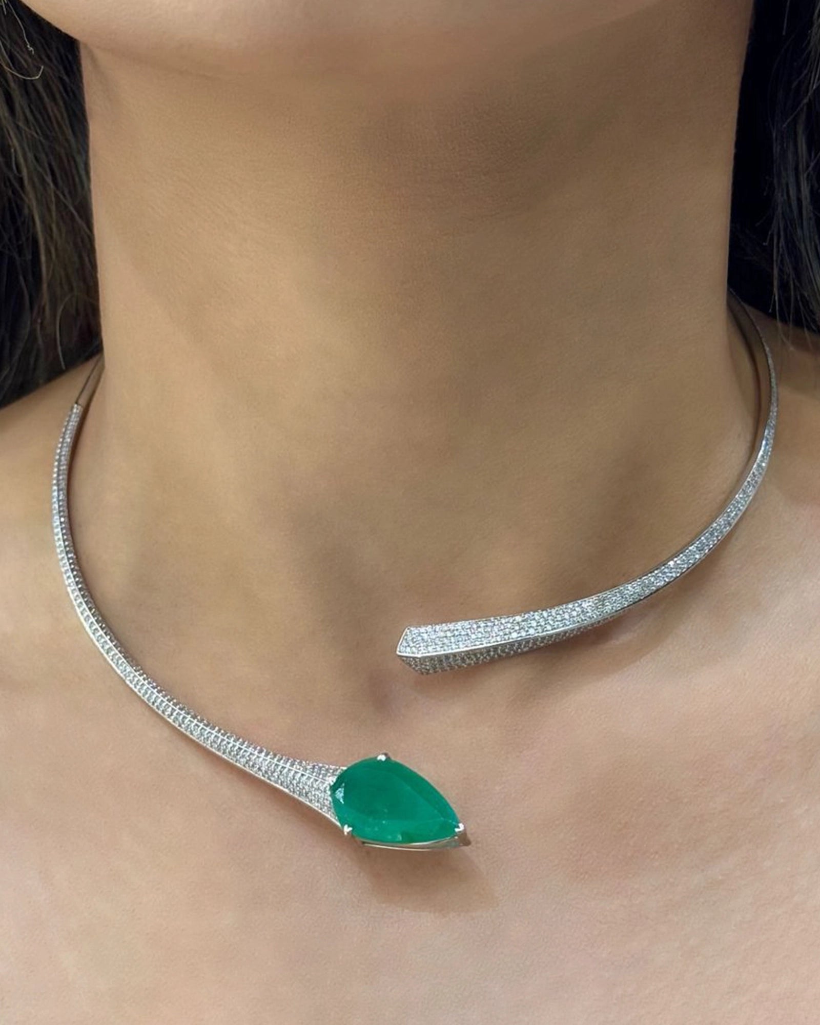 Shield It Emerald Necklace
