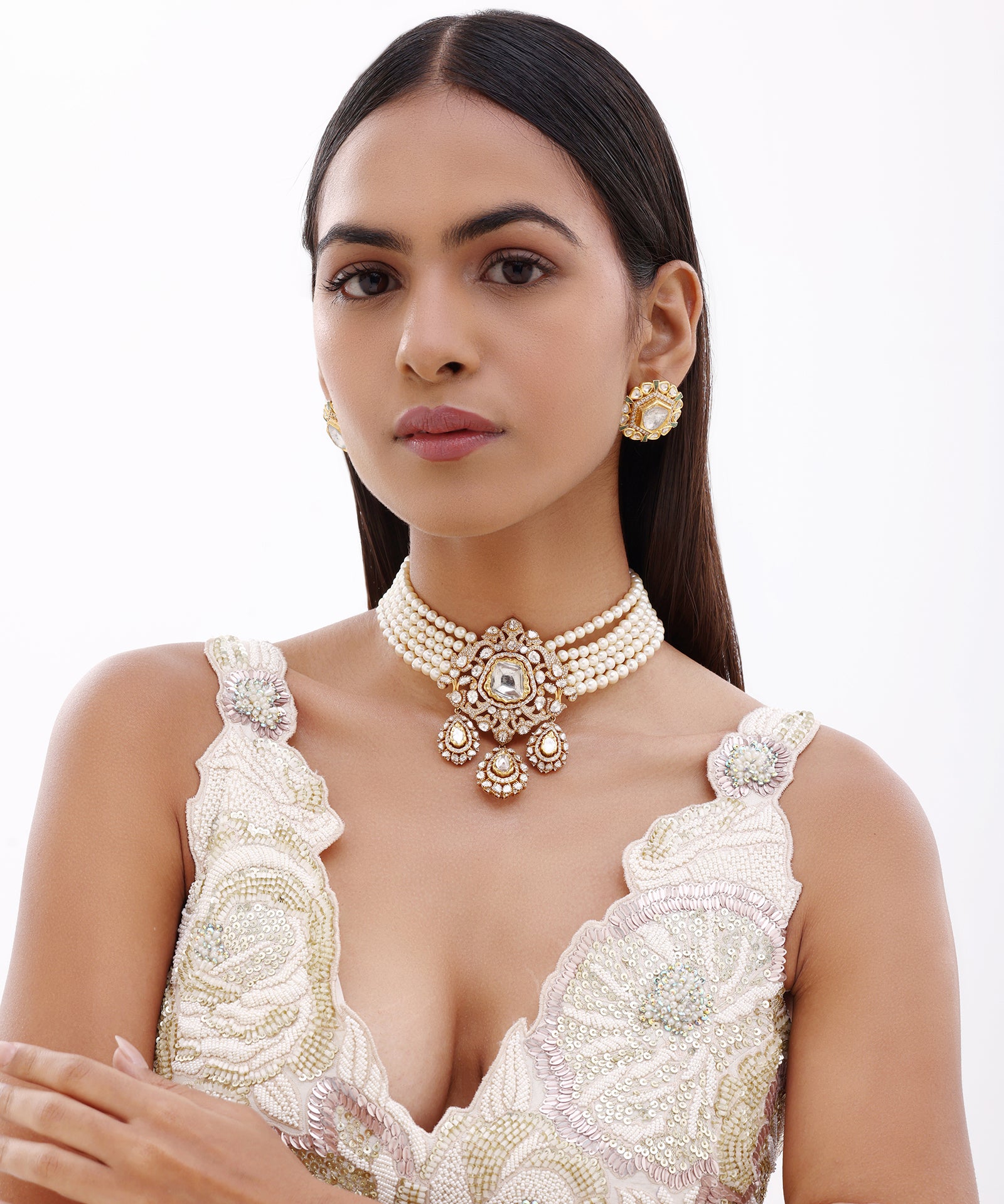 Sitara Hexa Polki Studs | AMARIS JEWELS | Fine Jewelry 