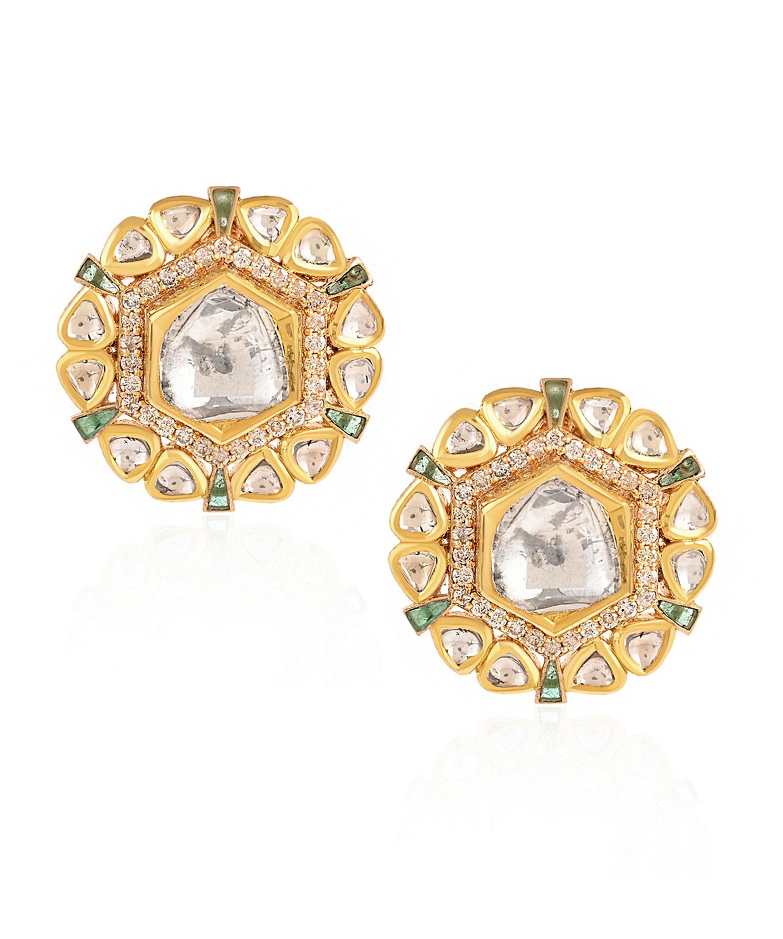 Sitara Hexa Polki Studs | AMARIS JEWELS | Fine Jewelry 