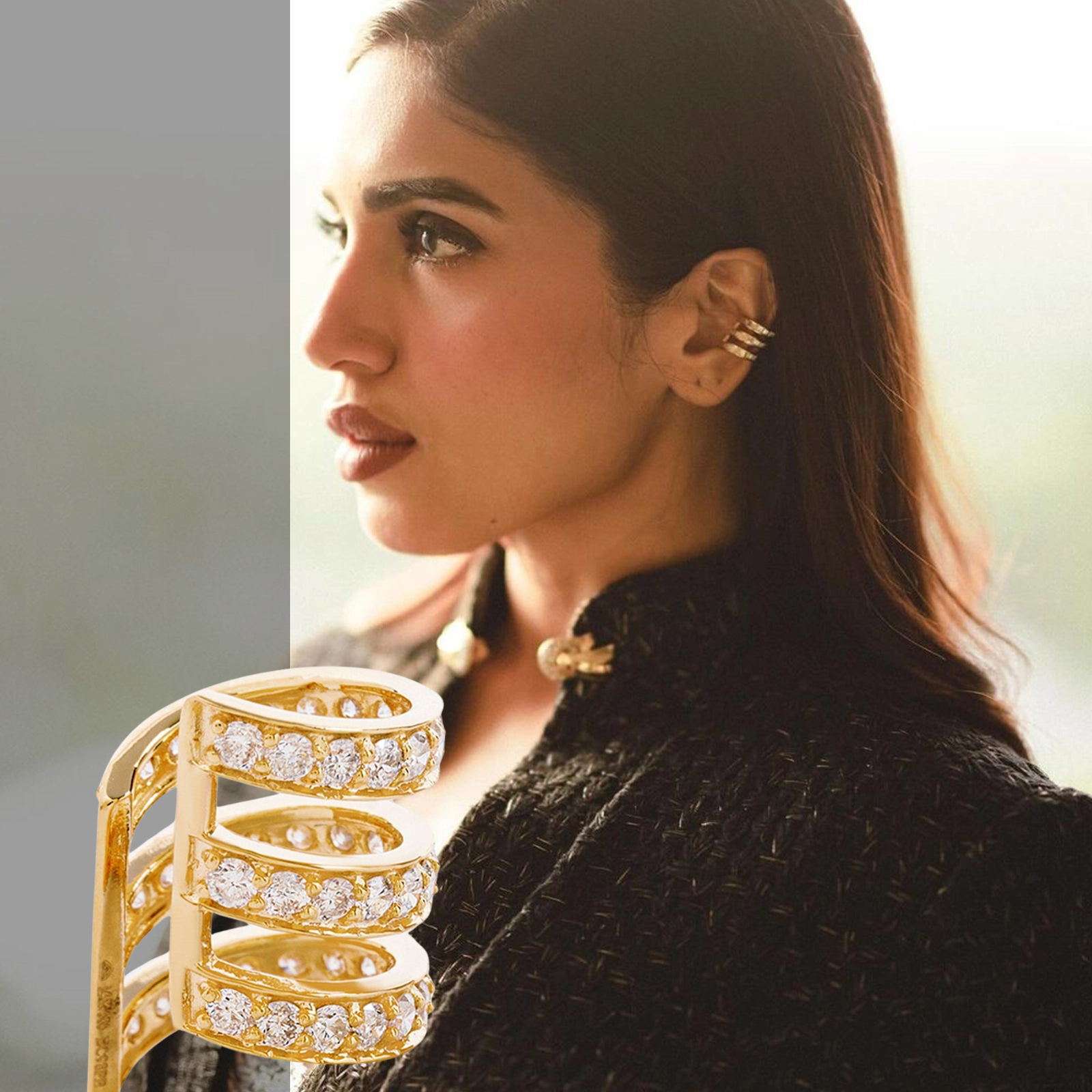 Spiral Stack Ear Cuff | AMARIS JEWELS | Fine Jewelry 